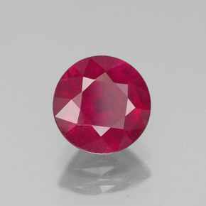 Rubino naturale rosso da 1,82 ct, taglio rotondo, VS-SI