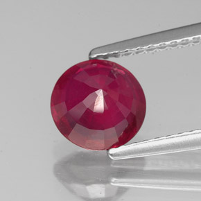 Rubino naturale rosso da 1,82 ct, taglio rotondo, VS-SI