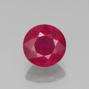 Rubino naturale rosso da 1,89 ct, taglio rotondo, VS-SI