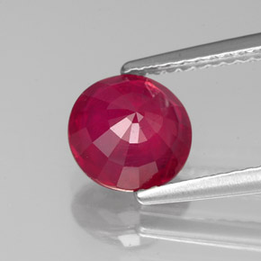 Rubino naturale rosso da 1,89 ct, taglio rotondo, VS-SI