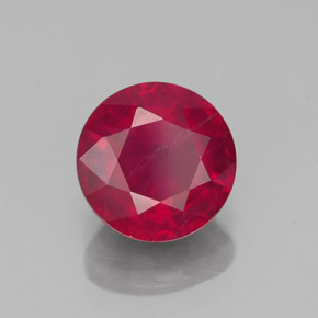 Rubino naturale rosso da 1,85 ct, taglio rotondo, VS-SI