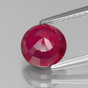 Rubino naturale rosso da 1,85 ct, taglio rotondo, VS-SI
