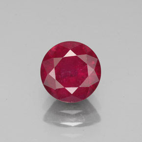 Rubino naturale rosso da 1,65 ct, taglio rotondo, VS-SI