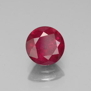 Rubino naturale rosso da 1,65 ct, taglio rotondo, VS-SI