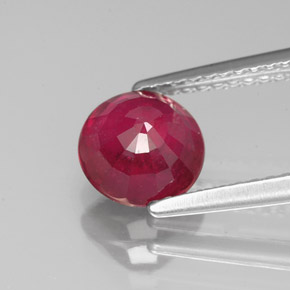 Rubino naturale rosso da 1,65 ct, taglio rotondo, VS-SI