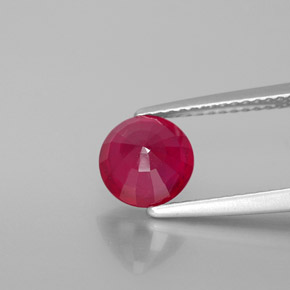 Rubino naturale rosso da 1,94 ct, taglio rotondo, VS-SI