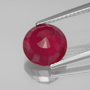 Rubino naturale rosso da 3,67 ct, taglio rotondo, VS-SI