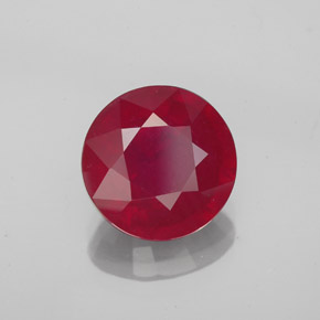 Rubino naturale rosso da 3,29 ct, taglio rotondo, VS-SI