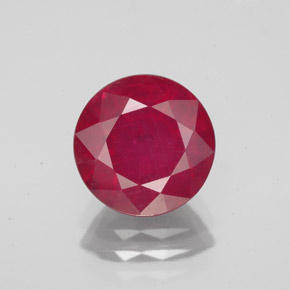 Rubino naturale rosso da 3,46 ct, taglio rotondo, VS-SI