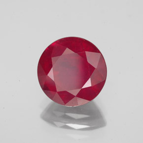 Rubino naturale rosso da 3,46 ct, taglio rotondo, VS-SI