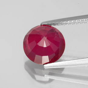 Rubino naturale rosso da 3,46 ct, taglio rotondo, VS-SI