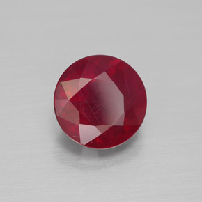 Rubino naturale rosso da 2,86 ct, taglio rotondo, VS-SI