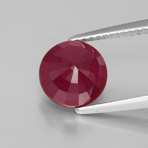 Rubino naturale rosso da 2,86 ct, taglio rotondo, VS-SI