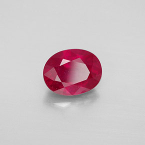 Rubino naturale rosso da 2,88 ct, taglio ovale, VS-SI