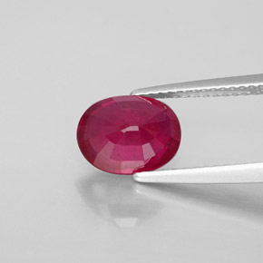 Rubino naturale rosso da 2,88 ct, taglio ovale, VS-SI