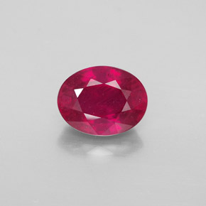 Rubino naturale rosso da 2,86 ct, taglio ovale, VS-SI