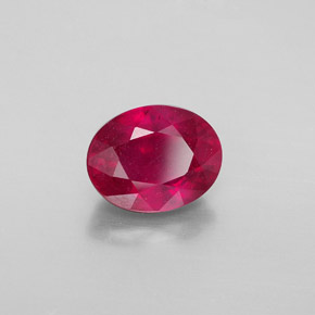 Rubino naturale rosso da 2,86 ct, taglio ovale, VS-SI