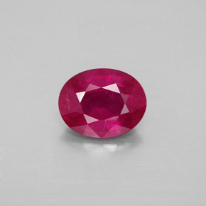 Rubino naturale rosso da 2,28 ct, taglio ovale, VS-SI