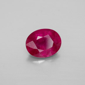 Rubino naturale rosso da 2,28 ct, taglio ovale, VS-SI