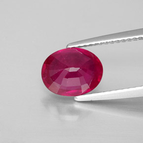 Rubino naturale rosso da 2,28 ct, taglio ovale, VS-SI