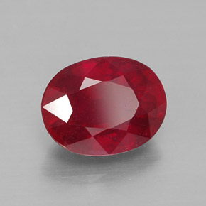 Rubino naturale rosso da 2,74 ct, taglio ovale, VS-SI