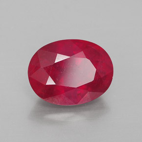 Rubino naturale rosso da 2,54 ct, taglio ovale, VS-SI