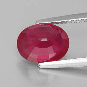 Rubino naturale rosso da 2,54 ct, taglio ovale, VS-SI