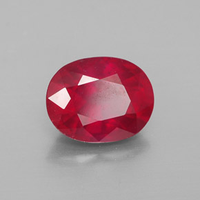 Rubino naturale rosso da 2,52 ct, taglio ovale, VS-SI