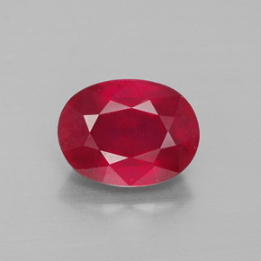 Rubino naturale rosso da 2,54 ct, taglio ovale, VS-SI
