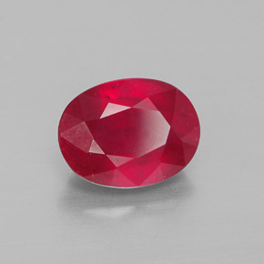 Rubino naturale rosso da 2,54 ct, taglio ovale, VS-SI