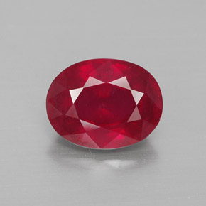 Rubino naturale rosso da 2,81 ct, taglio ovale, VS-SI