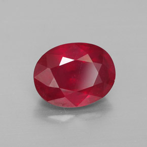 Rubino naturale rosso da 2,81 ct, taglio ovale, VS-SI