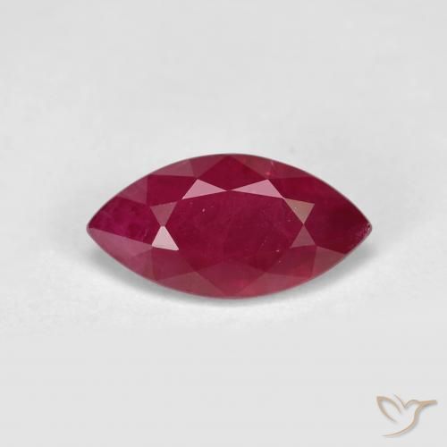 1.84ct Naturale Vino Rosso Profondo Rubino, Taglio marquise, VS-SI