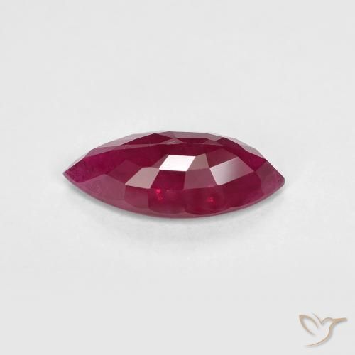 Rubino Rosso scuro naturale da 1.58 ct, Taglio marquise, VS-SI