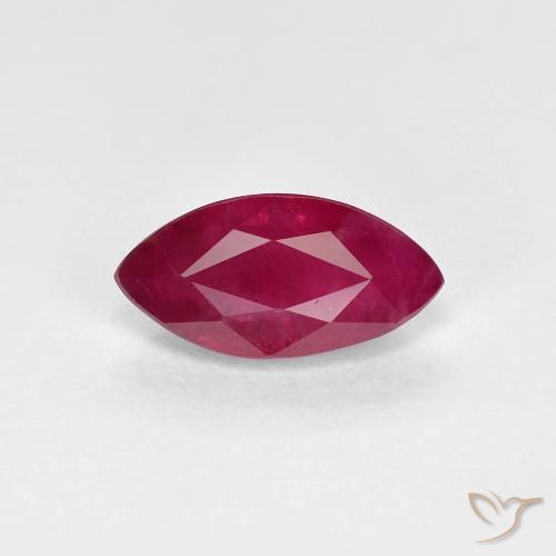 1.11ct Naturale Vino Rosso Profondo Rubino, Taglio marquise, VS-SI