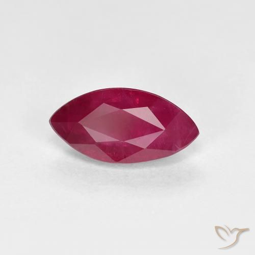 Rubino Vino Rosso Profondo naturale da 1.11 ct, Taglio marquise, VS-SI