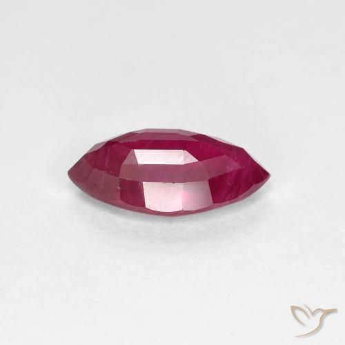 Rubino Vino Rosso Profondo naturale da 1.11 ct, Taglio marquise, VS-SI