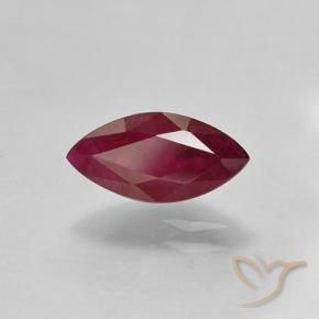 Rubino Rosso scuro naturale da 1.47 ct, Taglio marquise, VS-SI