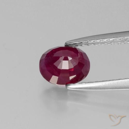 Rubino Vino rosso naturale da 1.21 ct, Ovale, VS-SI