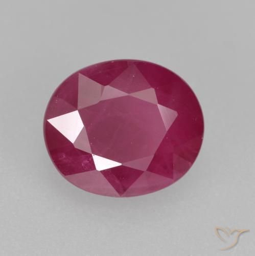 Rubino Rosa rossastra naturale da 1.37 ct, Ovale, VS-SI