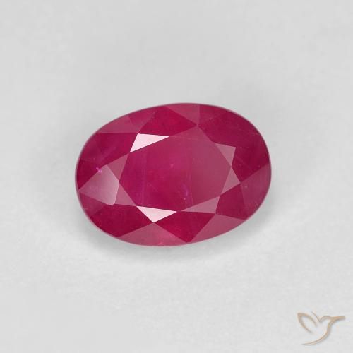Rubino Rosso tendente al rosa naturale da 1.23 ct, Ovale, VS-SI