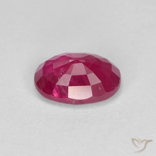 Rubino Rosso tendente al rosa naturale da 1.23 ct, Ovale, VS-SI