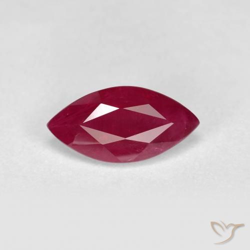Rubino Rosso medio naturale da 1.28 ct, Taglio marquise, VS-SI