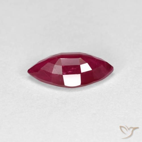 Rubino Rosso medio naturale da 1.28 ct, Taglio marquise, VS-SI