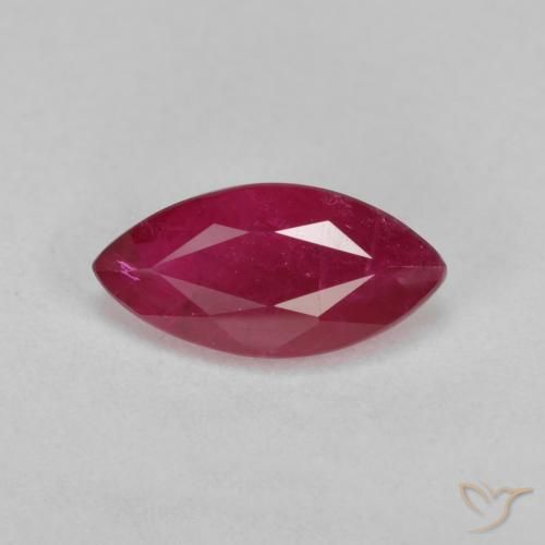 1.61ct Naturale Rosso scuro Rubino, Taglio marquise, VS-SI