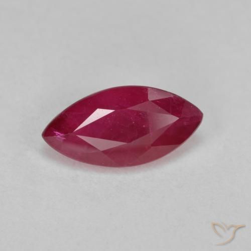 Rubino Rosso scuro naturale da 1.61 ct, Taglio marquise, VS-SI