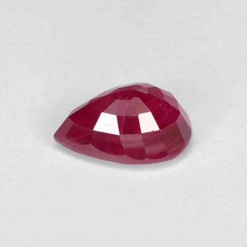 Rubino Sangue rosso naturale da 1.02 ct, Forma a pera, VS-SI