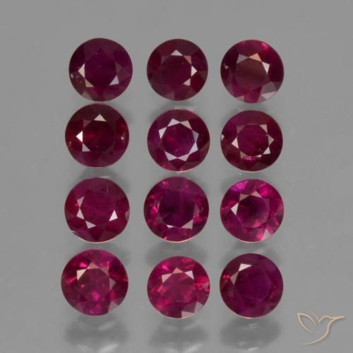 Gemme di Rubino Rosso Cremisi Profondo naturale da 2.64 ct, Rotondo, VS-SI