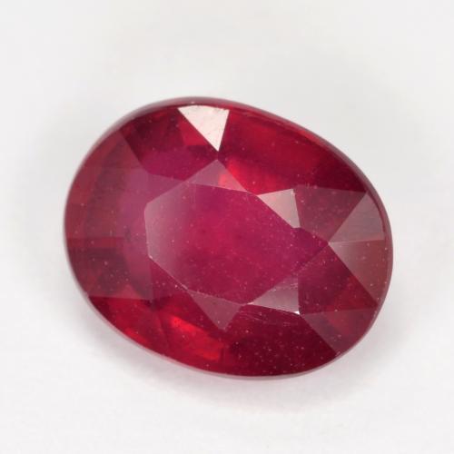 Rubino rosa rossastro intenso naturale da 2,45 ct, taglio ovale, VS-SI