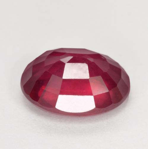 Rubino rosa rossastro intenso naturale da 2,45 ct, taglio ovale, VS-SI
